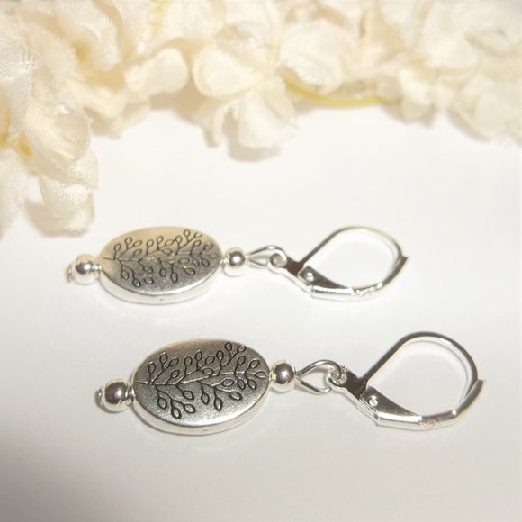 Earrings, Earrings, Earrings, Earrings, Minimalist Earrings, Silver Earring D345 - Picture 4 of 6